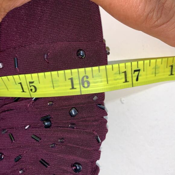 SL Fashions Women’s Size 12 Purple Tiered Ruffle Cocktail Dress with Bolero Jack - Picture 8 of 16